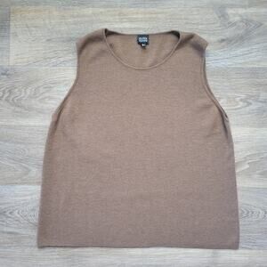Eileen Fisher Brown Wool Sleeveless Top Size XL